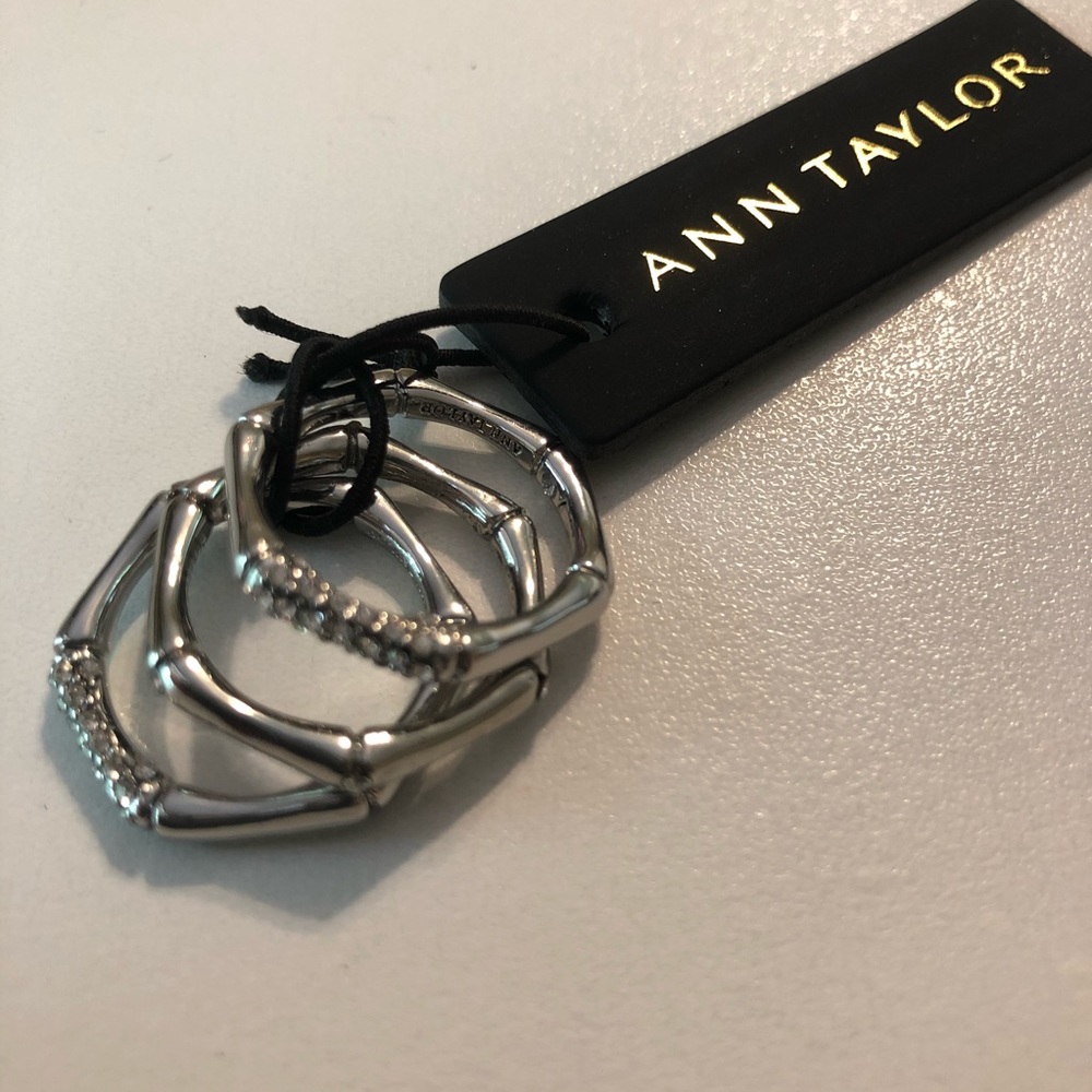 Ann Taylor Bamboo Stackable ring set - Picture 3 of 6